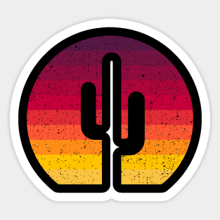 Vintage Retro Cactus Gift Sticker